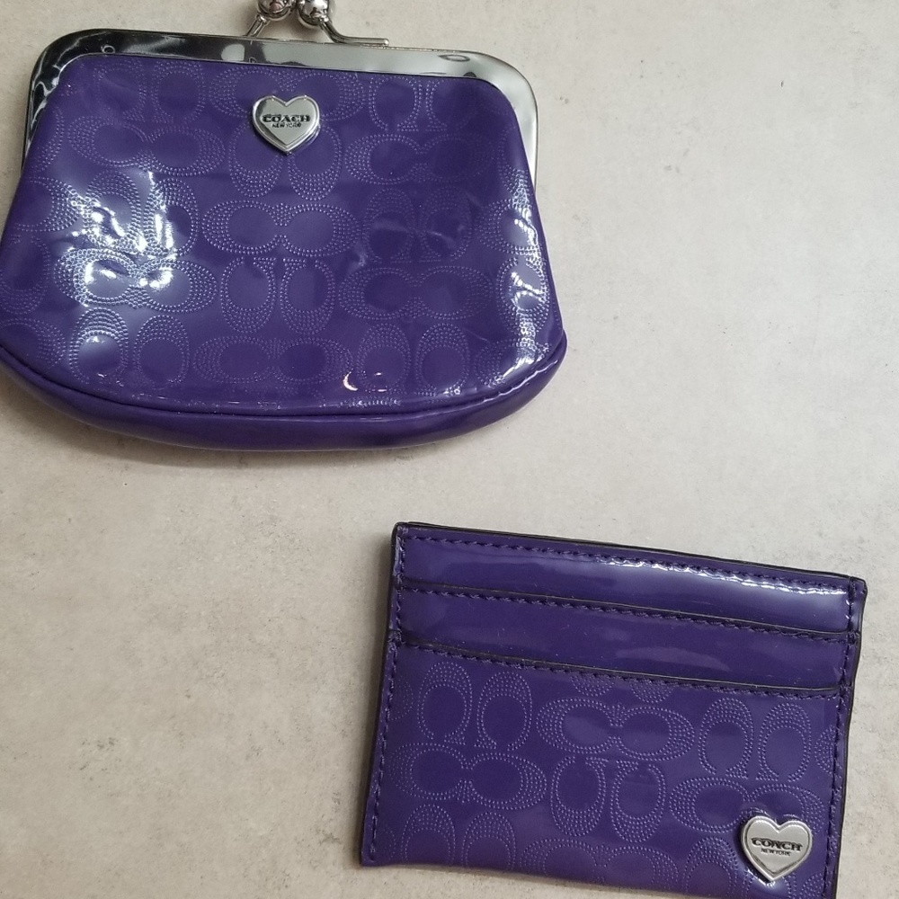 Coach coin purse and card holder